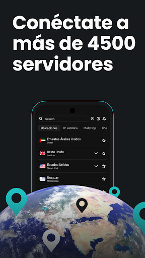 Captura de pantalla de Surfshark - VPN veloz y segura