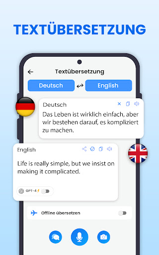 Alle Übersetzen Foto, PDF, DOC Screenshot
