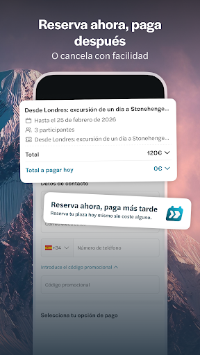 Captura de pantalla de Headout: entradas y tours