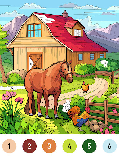 Captura de pantalla de Country Farm Coloring Book