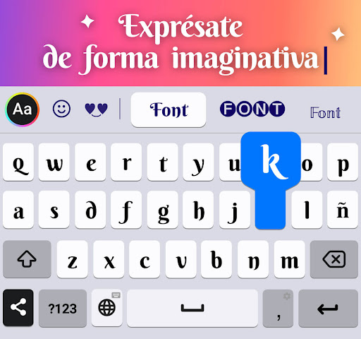 Captura de pantalla de Teclado fonts: Letras y fuente