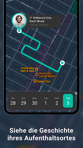 Handy GPS Ortung Geozilla Screenshot