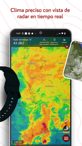 Captura de pantalla de Windy.com: Previsión del clima