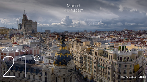 Captura de pantalla de Yahoo Tiempo