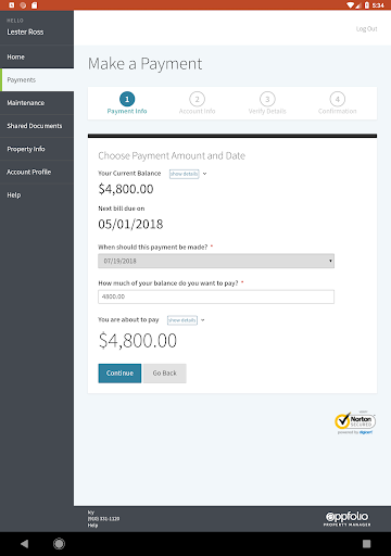 Captura de pantalla de Online Portal by AppFolio