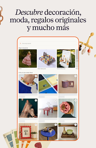 Captura de pantalla de Etsy: Compra hogar y estilo