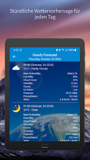 Wettervorhersage (Radarkarte) Screenshot