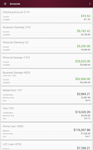 Mechanics Bank Mobile Banking screenshot