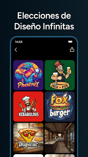 Captura de pantalla de AI Logo Generator - Mark