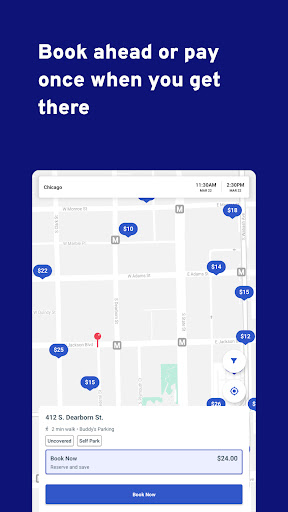 Captura de pantalla de ParkWhiz -- Parking App