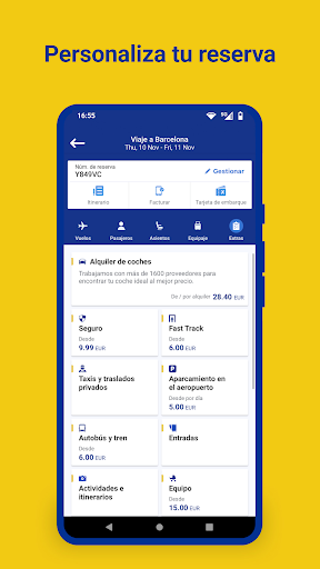 Captura de pantalla de Ryanair