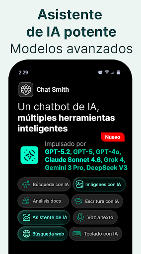 Captura de pantalla de Chat Smith: Chatbot IA Español
