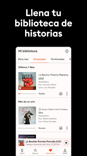 Captura de pantalla de Storytel: Audiolibros y libros