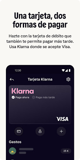 Captura de pantalla de Klarna: Pagos más inteligente