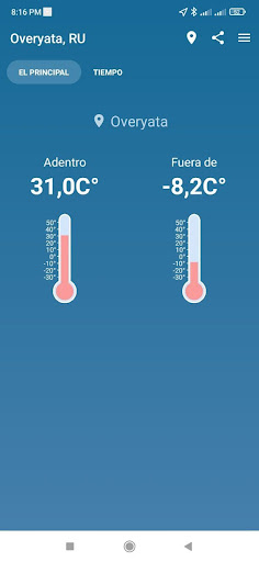 Captura de pantalla de Temperatura actual