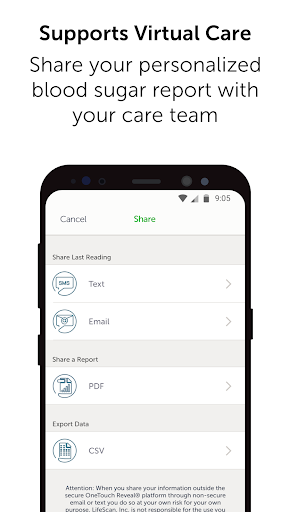 ​OneTouch Reveal® app screenshot
