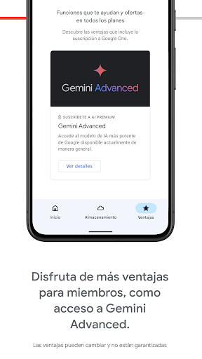 Captura de pantalla de Google One