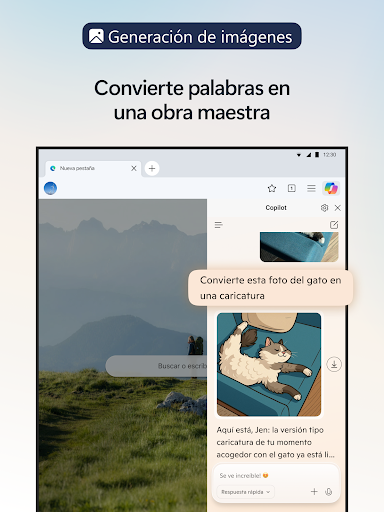 Captura de pantalla de Microsoft Edge:navegador de IA