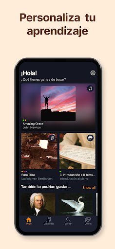 Captura de pantalla de flowkey: Aprende piano