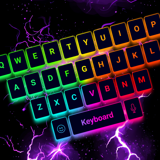 Teclado LED RGB temas fuentes