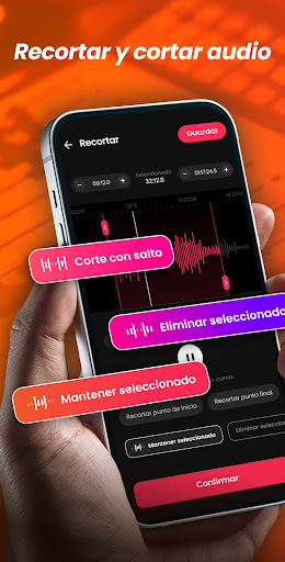 Captura de pantalla de Editor de Música, Cortar Audio
