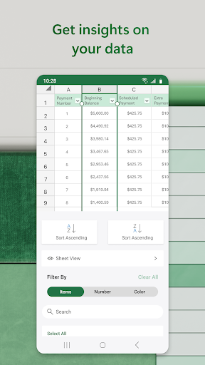 Microsoft Excel: Spreadsheets Screenshot