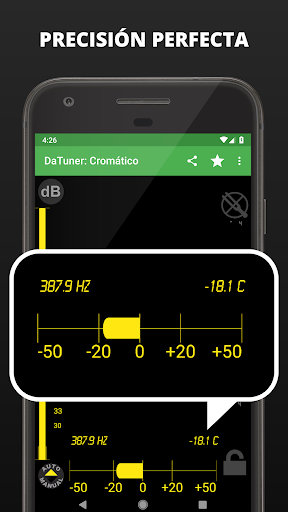 Captura de pantalla de DaTuner: afinador & metrónomo