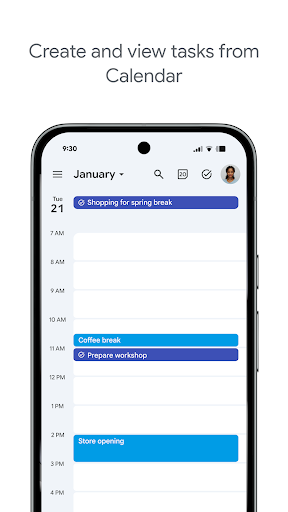 Captura de pantalla de Google Tasks