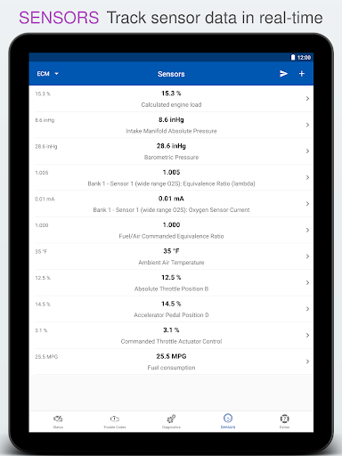 OBD Auto Doctor car scanner screenshot