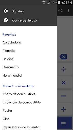 Captura de pantalla de ClevCalc - Calculadora