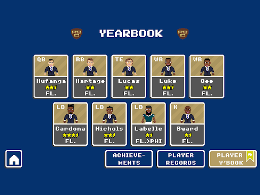 Captura de pantalla de Retro Bowl College