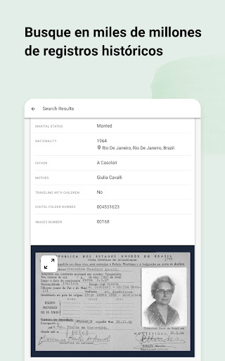 Captura de pantalla de MyHeritage: Árbol genealógico