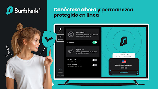 Captura de pantalla de Surfshark - VPN veloz y segura