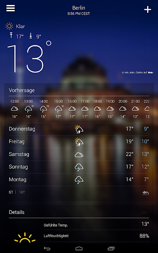 Yahoo Wetter Screenshot