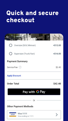 Captura de pantalla de ParkWhiz -- Parking App