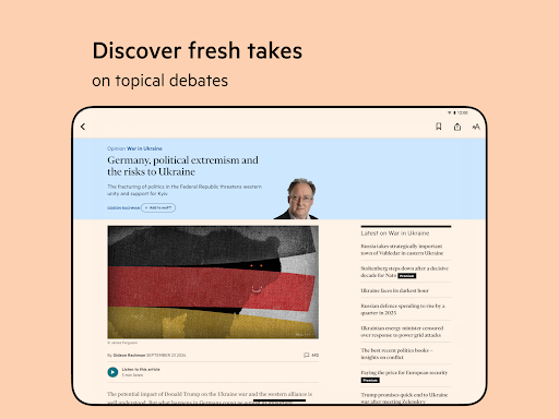 Captura de pantalla de Financial Times: Business News