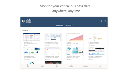 Captura de pantalla de Microsoft Power BI