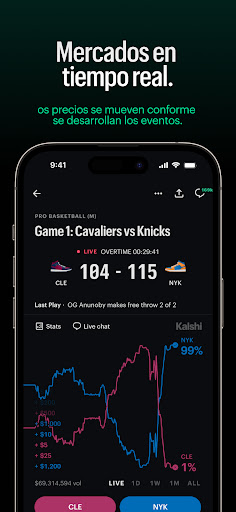 Captura de pantalla de Kalshi: Opera Deportes