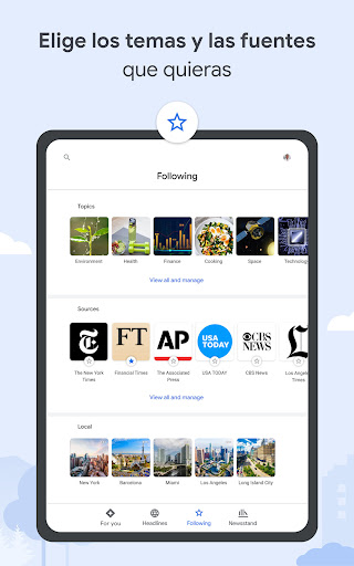 Captura de pantalla de Google News