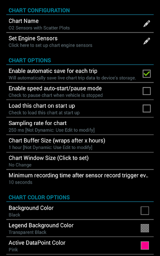 Captura de pantalla de Realtime Charts for Torque Pro