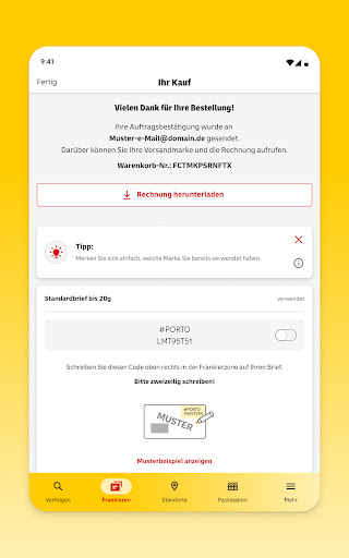 Post & DHL Screenshot