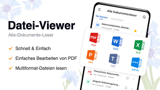 Alle Dokumente Leser: PDF, XLS Screenshot