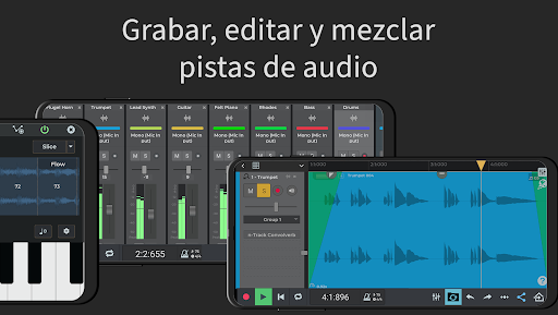 Captura de pantalla de n-Track Studio: crea tu música