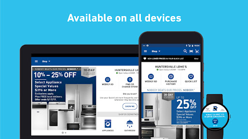 Captura de pantalla de Lowe's