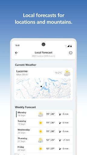 Captura de pantalla de MeteoSwiss