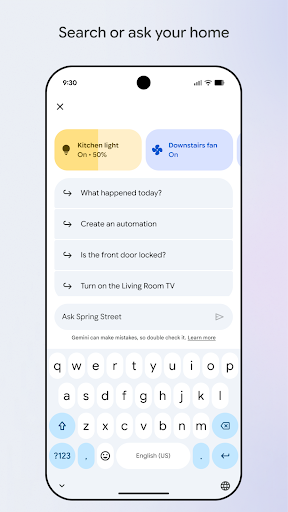 Captura de pantalla de Google Home