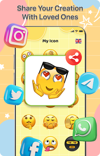 Captura de pantalla de Creador de emojis divertidos