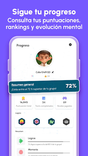 Captura de pantalla de Brainova: IQ Test & Logic Game
