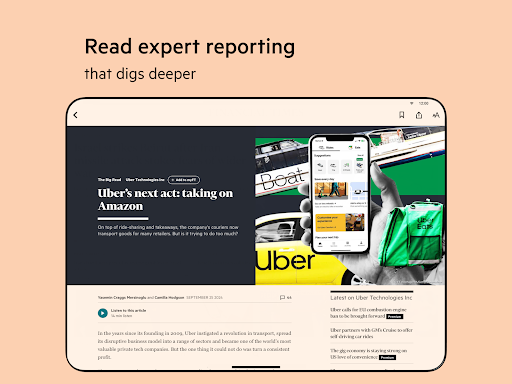 Captura de pantalla de Financial Times: Business News