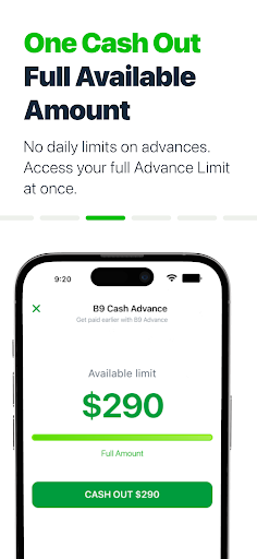 Captura de pantalla de B9 Cash Advance & Payday App